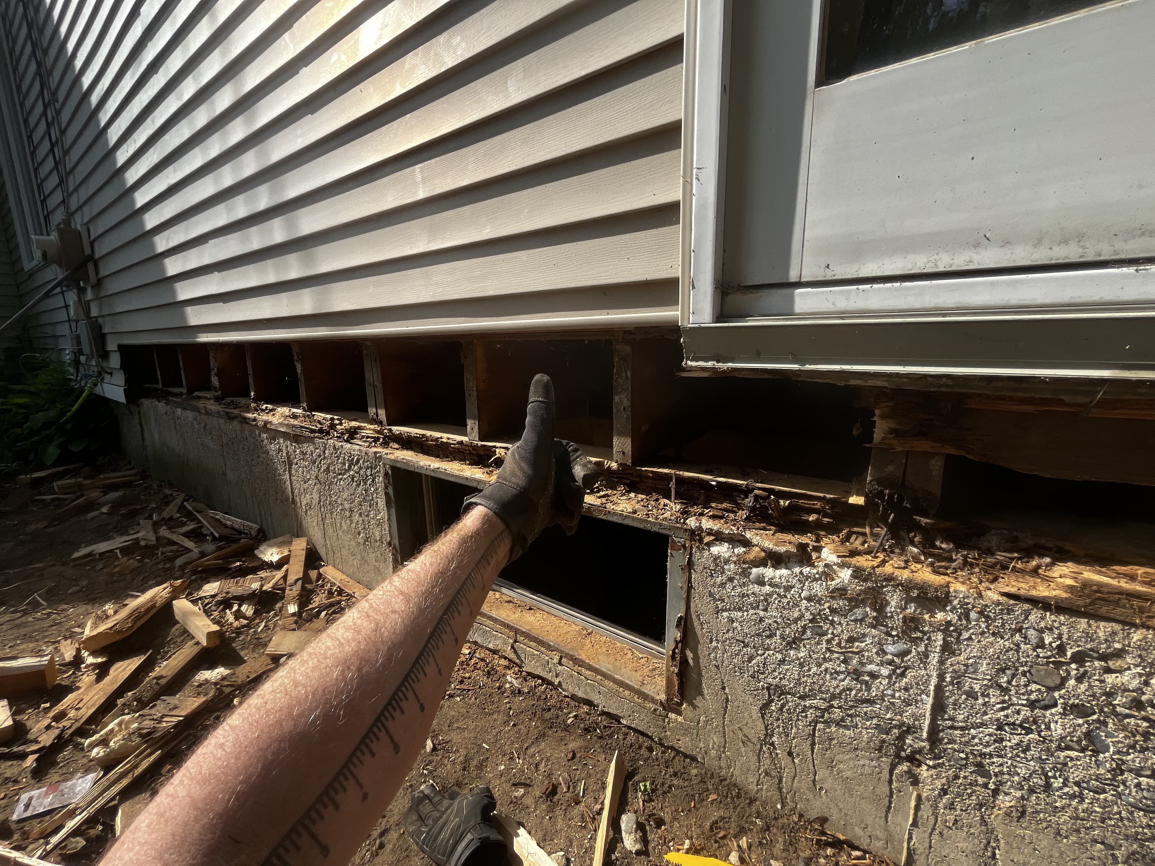 Historic farmhouse exterior restoration